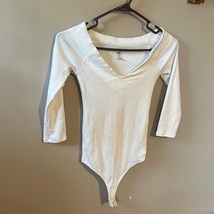 Free People White Bodysuit XS
